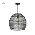 WalmHomie Black Wicker Rattan Pendant Light