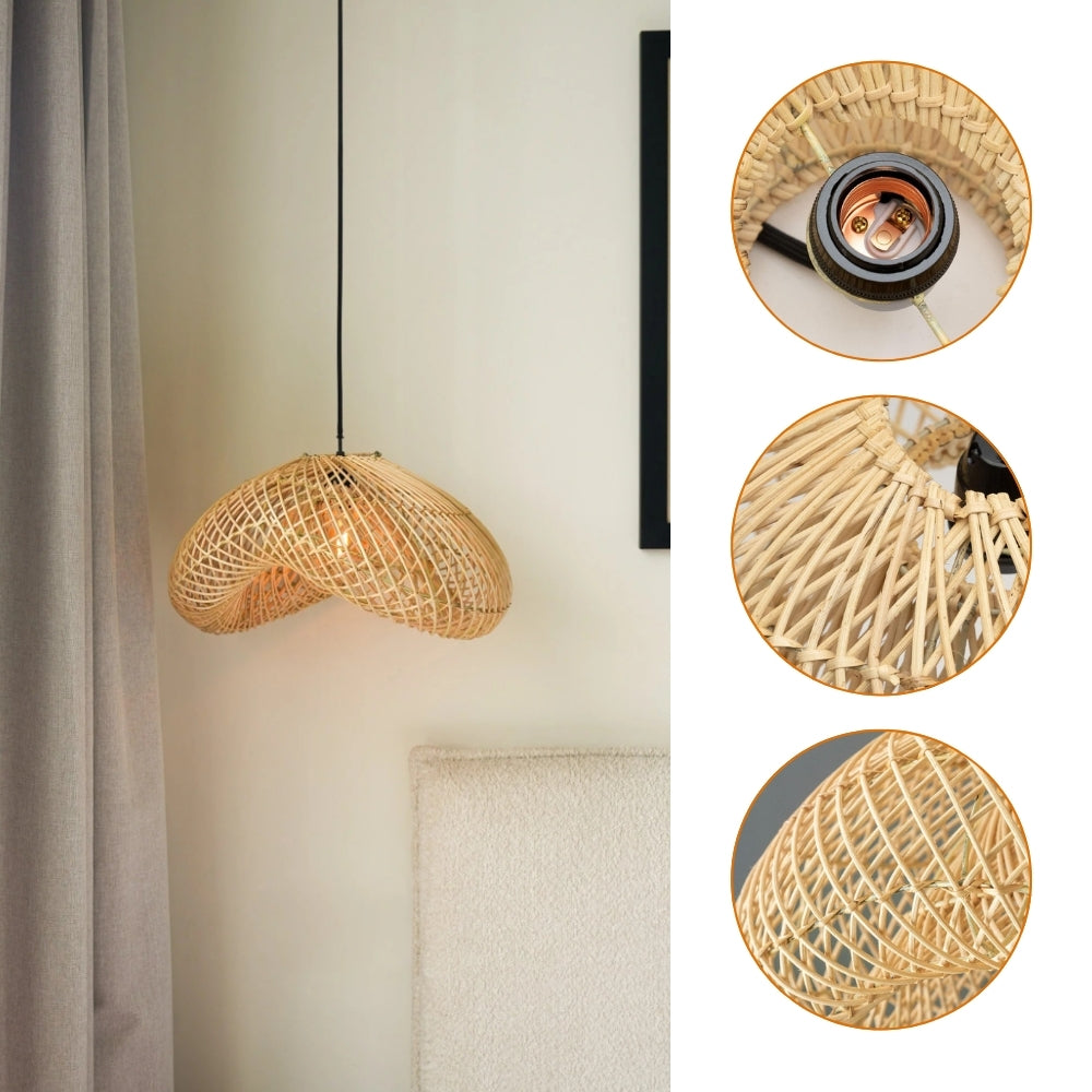 Generis Wabi Sabi Wave Rattan Pendant Light