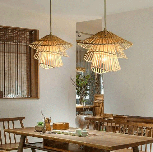 Wilby Tiered Bamboo Pendant Light