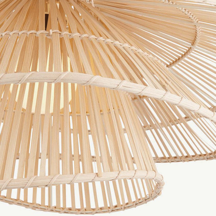 Wilby Tiered Bamboo Pendant Light