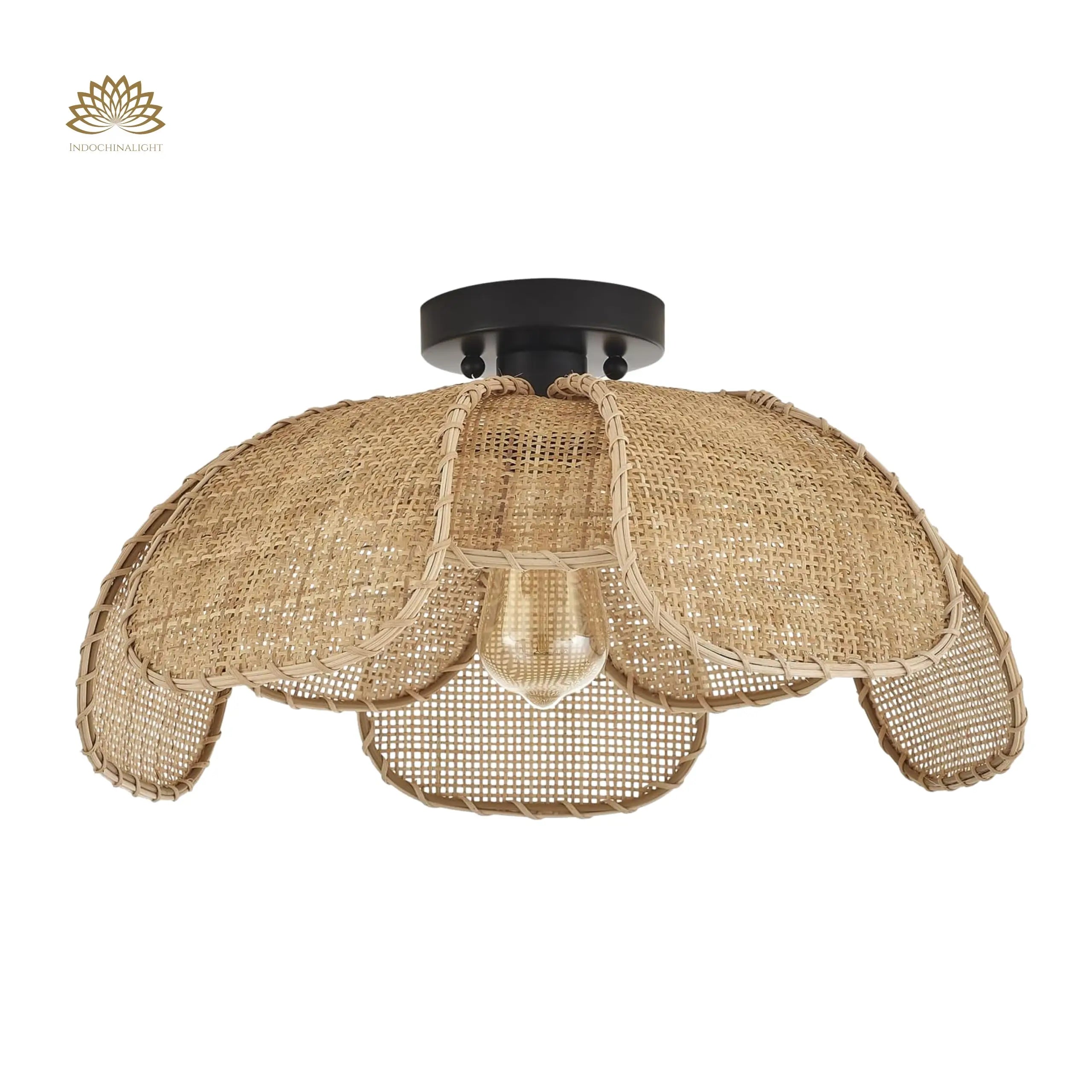 Willa Rattan Flower Ceiling Light
