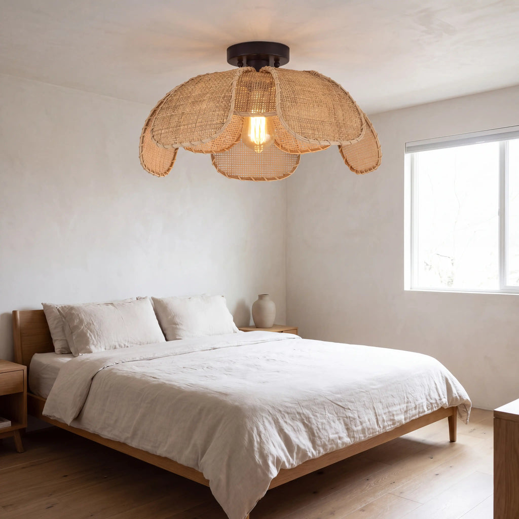 Willa Rattan Flower Ceiling Light