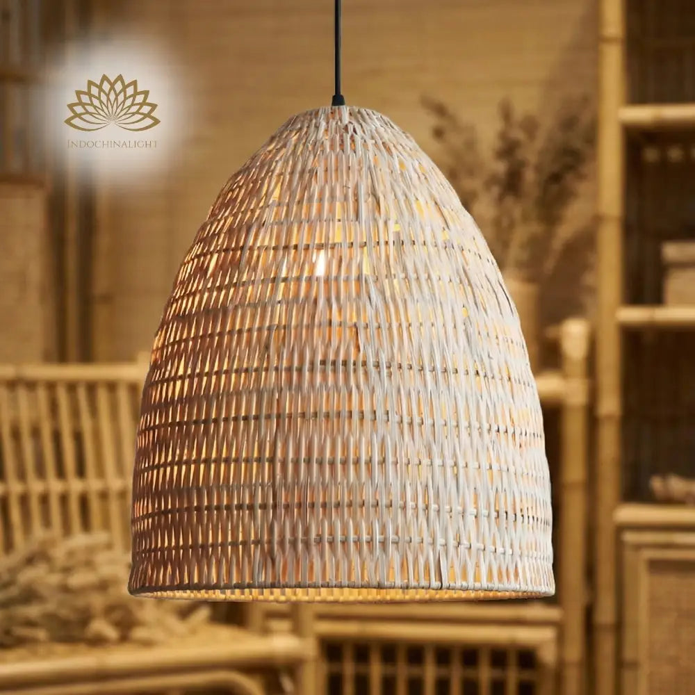 Yujidao White Bamboo Pendant Light Shade