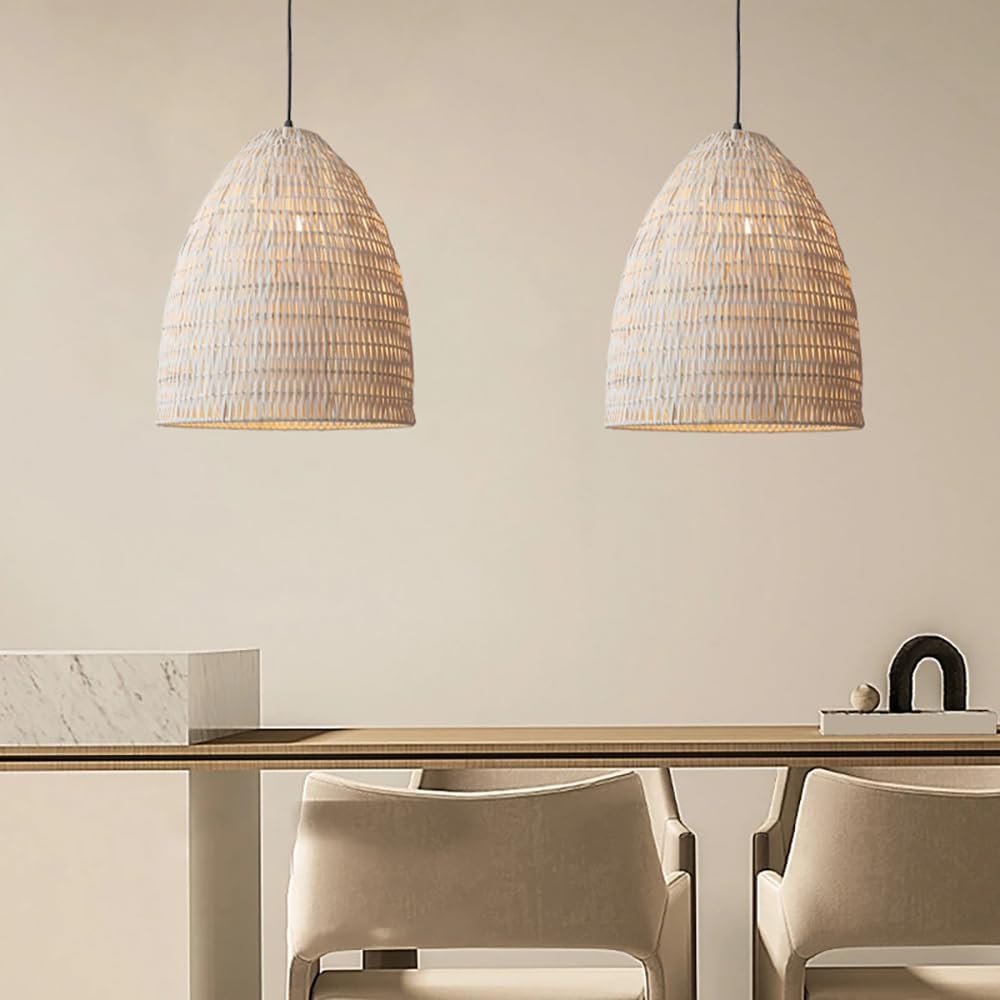 Yujidao White Bamboo Pendant Light Shade