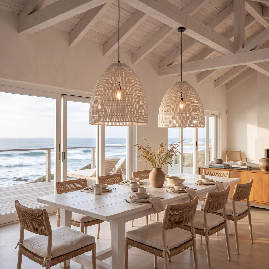 Yujidao White Bamboo Pendant Light Shade