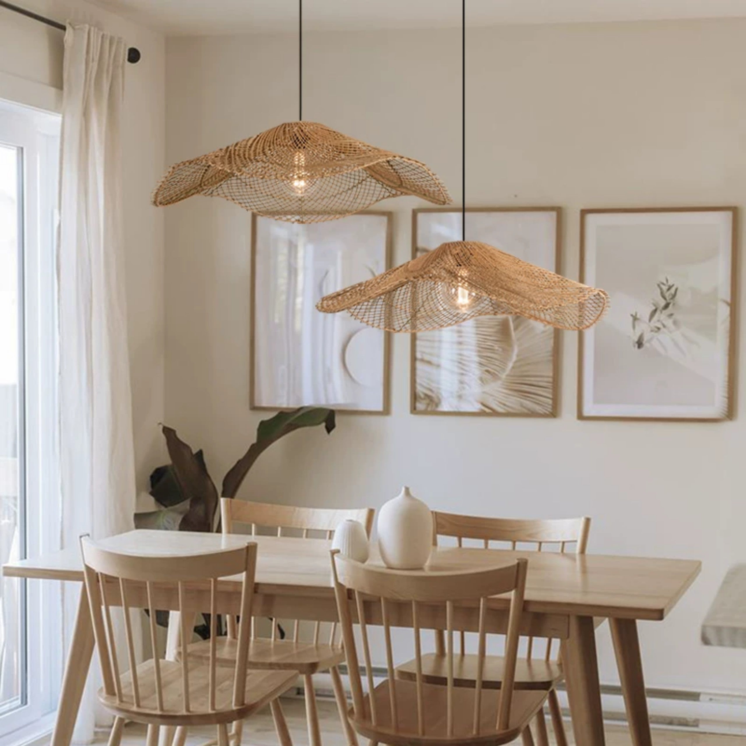 Chapeau Modern Rattan Ceiling Light